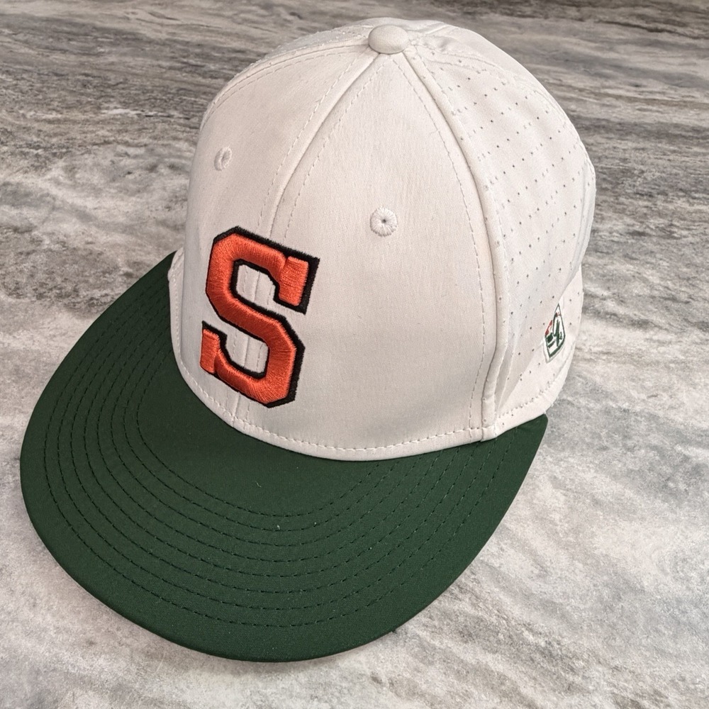 The Game GameChanger Perforated Snapback Hat Custom Green/White Varsity Letter S